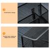 3-Tier Desktop Stacking File Holder Black Metal Mesh Mail Organizer Letter Holder Reinforced Design Space-Saving File Storage Rack for Desk Kitchen