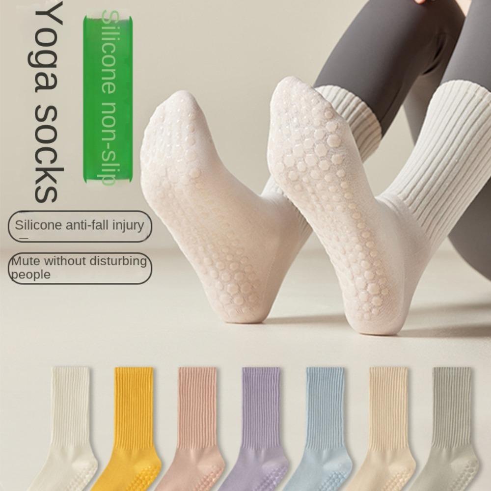 Non Slip Long Pilates Socks Breathable Sports Stockings New Yoga Socks Womens