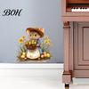 Autumn Theme Party Supplies Mouse Wall Stickers, Waterproof PVC Retro Fairy Tale Decals, Removable Peel Pastoral Style Stickers And Stick Decals
