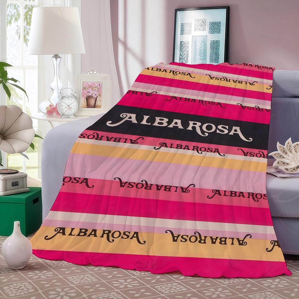 Fashion print A Alba R Rosa Blanket For Sofa Office Bed Plane Travel Sleep Read Relax Camping Soft And Warm