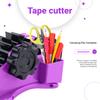Compact Semi- Automatic Desk Tape Dispenser Semi Automatic Cutting Tape On Off Manual For Washi Transparent Tapes