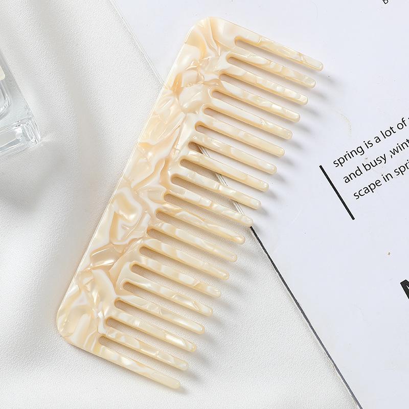 Popular Hair Combs In Europe and America, Hot-selling Acetic Acid Board Comb Anti-static Marble Pattern Hair Comb