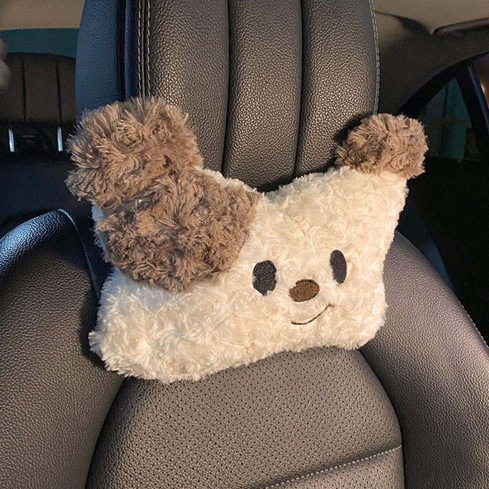 Neck Protection Car Seat Headrest Cartoon Dog Auto Waist Cushion Car Neck Pillow Automobile