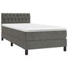 VidaXL Lit à sommier tapissier et matelas Gris foncé 90x200 cm Velours - Modèle 3141462