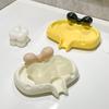 Керамическая мыльница Simplicity Полка для ванной комнаты Мультяшный поднос для мыла для стирки Бытовая