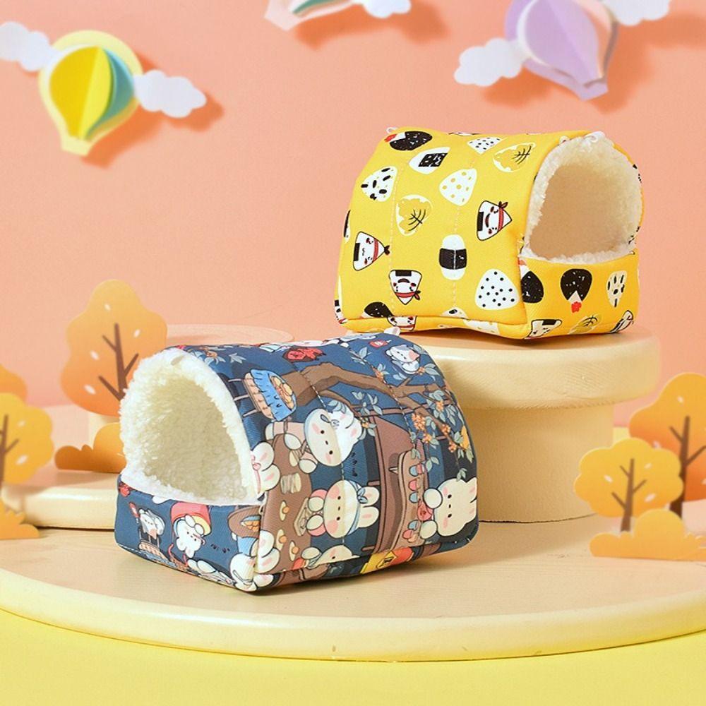 Rabbit Squirrel Hut Hamster House Winter Warm Guinea Pig Nest Soft Small Animal Sleeping Bed