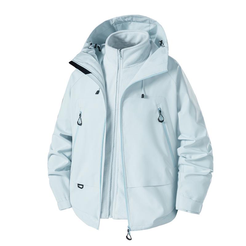 Unisex Three-in-One Outdoor Jacket: Windproof, Waterproof, Breathable, Mountaineering Autumn/Winter Style