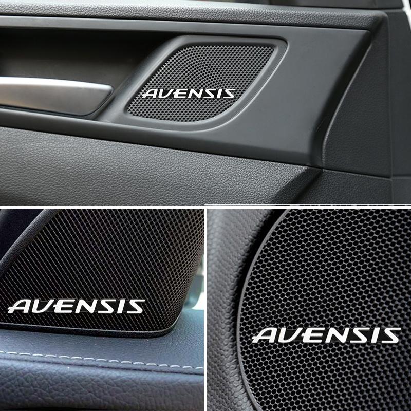 wvkzl2 4/10pcs 3D aluminum speaker stereo speaker badge emblem Sticker for Toyota Avensis t25 t27 Stickers Accessories Car-Styling