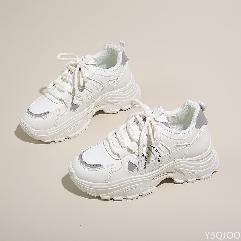 Женская весенняя Модная универсальная спортивная обувь повседневная удобная низкая обувь для скейтборда на толстой подошве обувь увеличивающая рост