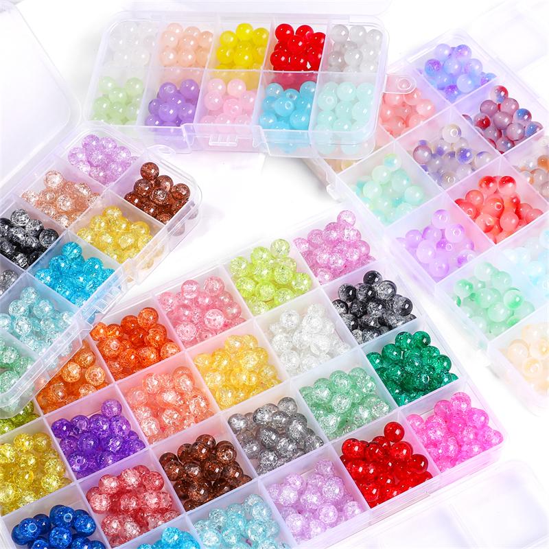 1 компл./кор. стеклянные желе яркие шарики из бисера для изготовления ювелирных изделий DIY браслет ожерелье