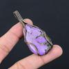 Драгоценный камень Пурпурит, чистая медная проволока, обернутая подвеской ручной работы, ювелирное изделие для нее