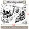 Party Backdrop Flat Banners Skull Motorcyclists Rock Style Celebrations Wedding Enthusiasts Photo Booth Decor Front Door Decor