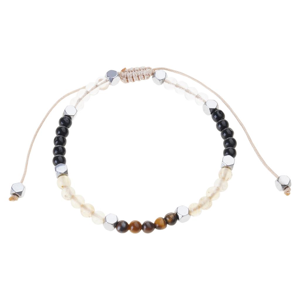 Handmade Beaded Bracelet Colorful Chakra Bracelet Healing Balance Natural Stone Bead Bangles for Positive Energy