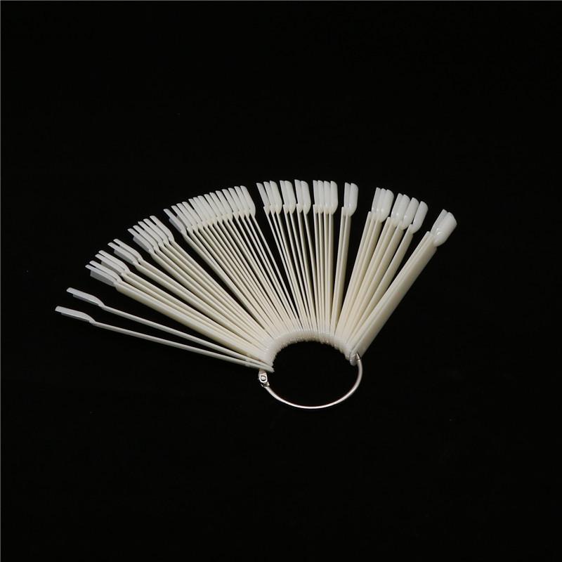 Инструменты для ногтей: Стенд для демонстрации цветов в форме веера, 50 штук