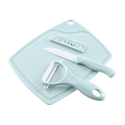 Кухонный набор из трех предметов, керамический набор ножей для фруктов, мини-пластиковая разделочная доска, нож для чистки овощей, бытовой маленький нож, кухонные гаджеты