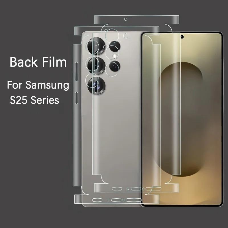 Full Cover Back Film Hydrogel Film for Samsung S25/24Ultra Plus Back Film Soft Back Hydrogel Film Frame Protective Cover