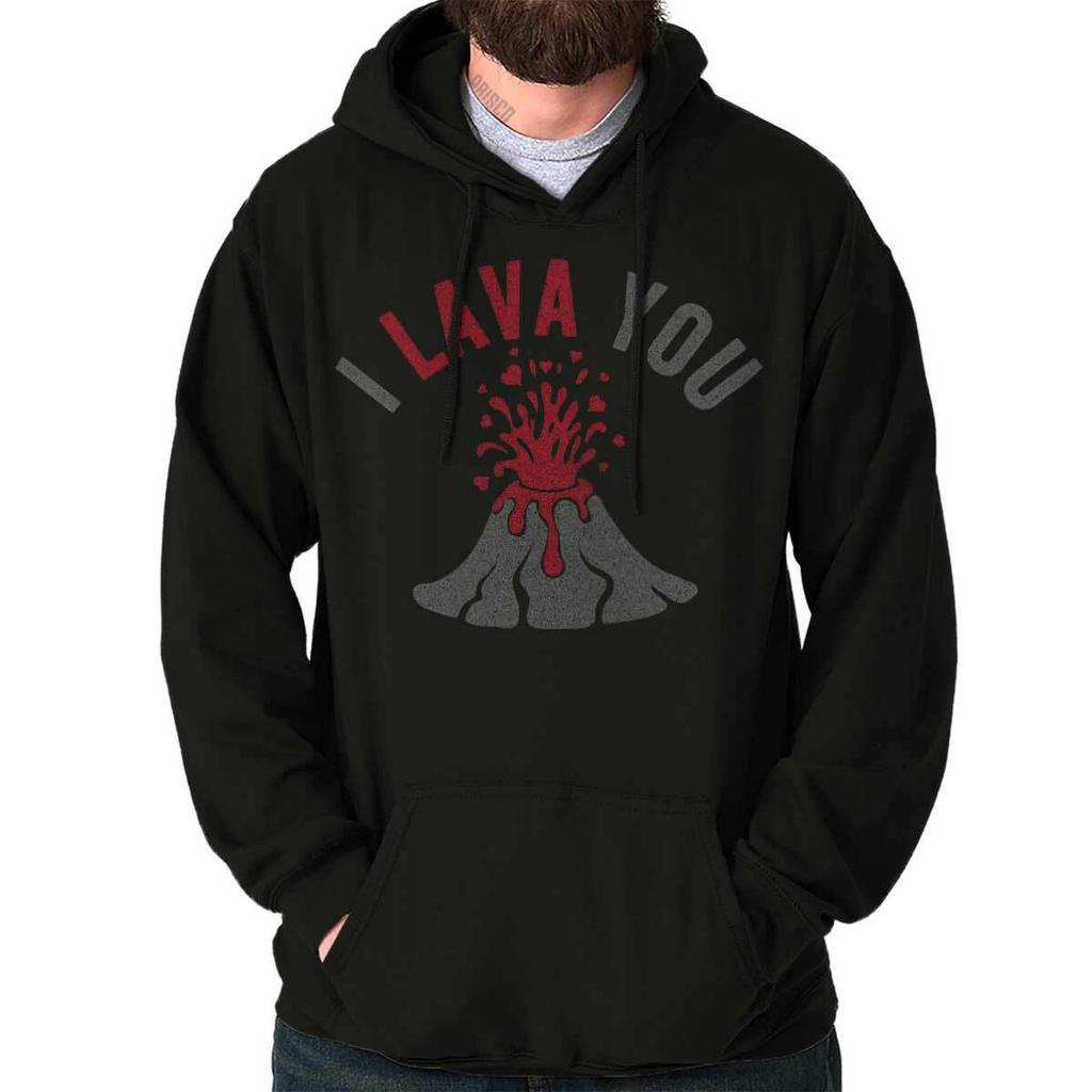 Funny Valentine's Day I Lava You VolcanoHoodie Hooded Sweatshirt Men Women