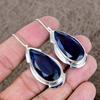 Blue Topaz Gemstone Handmade 925 Sterling Silver Jewelry Earring 2.17" KKG-621