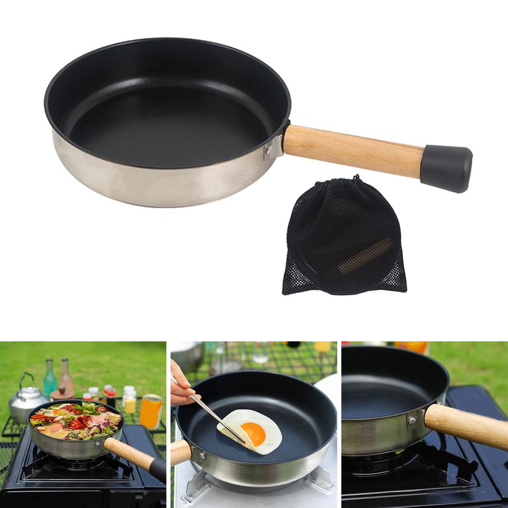 Nonstick Camping Frying Pan Durable Lightweight Camping Cookware for Cooking Egg Steak Omelette Pan Griddle Tableware
