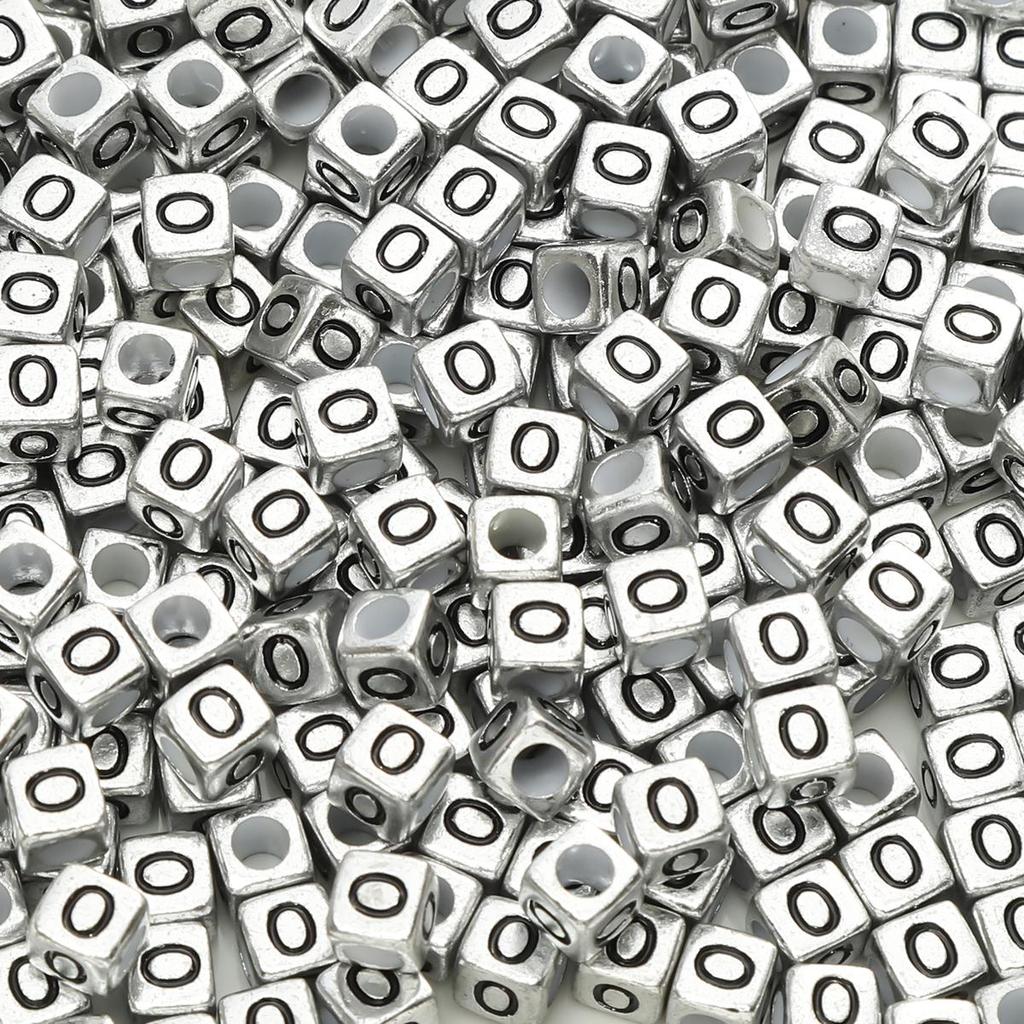 Acrylic English Letter Cube Beads For DIY Necklace Bracelet Earrings Jewelry Making Craft Accessories