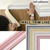 3D Self-adhesive Strip Wall Decoration Foam Frame Strip with Adhesive Waist Line Wallpaper Waterproo