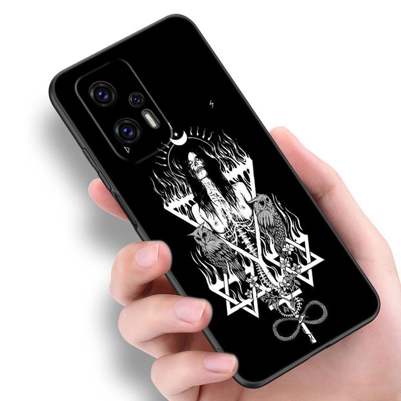 Demonic Satanic Scary Skull Phone Case For Xiaomi POCO F2 F3 M2 M3 M4 X3 X4 Pro NFC F4 GT 5G F1 X2 C3 C31 C40 M5S Black Cover