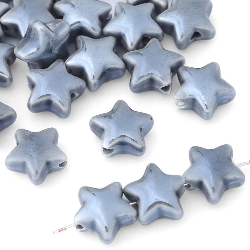 10 шт., 14 мм, выбор цвета, керамические бусины с пятиконечной звездой для изготовления ювелирных изделий, ожерелье, браслет, серьги «сделай сам»