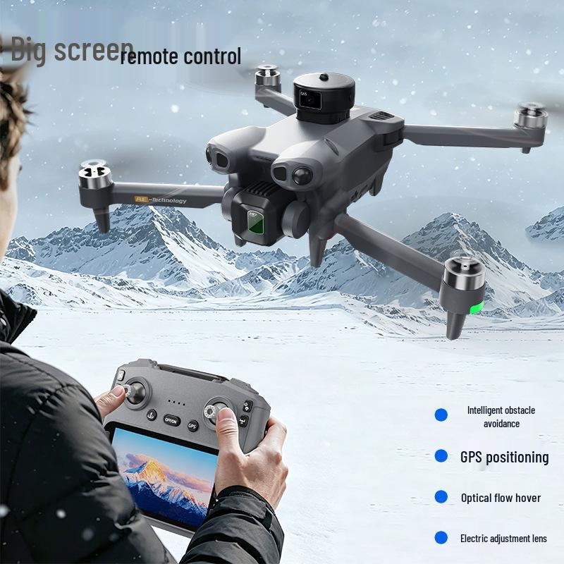 Cross AE51 Drone with HD Screen, Brushless Motors, Obstacle Avoidance, ESC, and Four-Axis Remote Control for Aerial Photography.