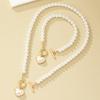 Necklace Bracelet Fashion Elegant Imitation Pearl Popular Women's Necklace Set 2pcs  Handmade