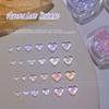 Aurora Love Heart Nail Art 3D блестящие стразы с плоским дном, разные размеры, подвески для ногтей, сделай сам, маникюрный декор для ногтей