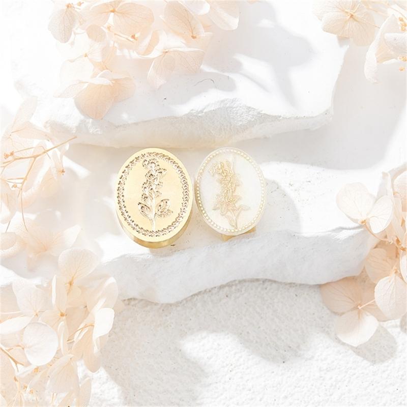 Emboss Sealing Wax Stamp Head Brass Sealing Stamp Wax Seal Stamp Head Replacement for Envelope Sealing or Greeting Cards