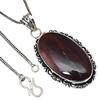 Pendant Wild Horse Jasper Gemstone Handicraft Valentine'Day Silver Jewelry 2"