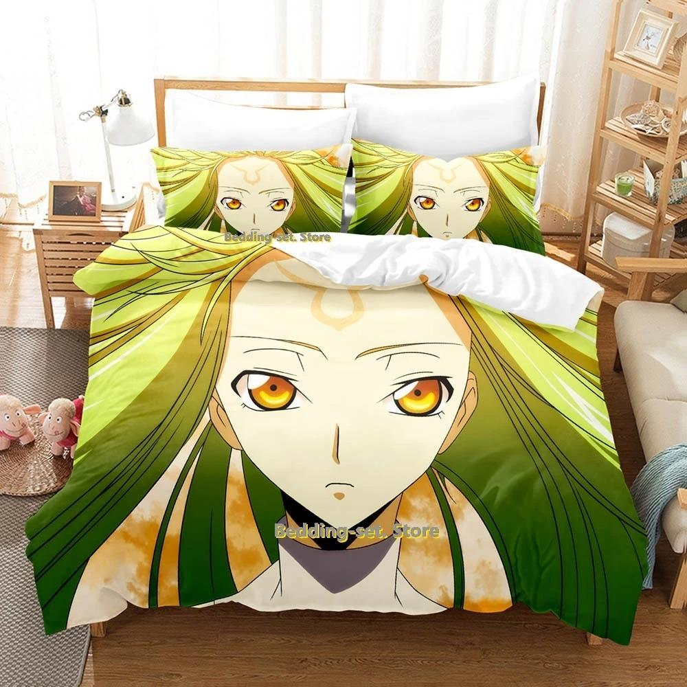 Комплект постельного белья Code Geass Single Twin Full Queen King Size Bed Set Adult Kids Bedroom Duvetcover Sets 3D Print Anime Bed Set