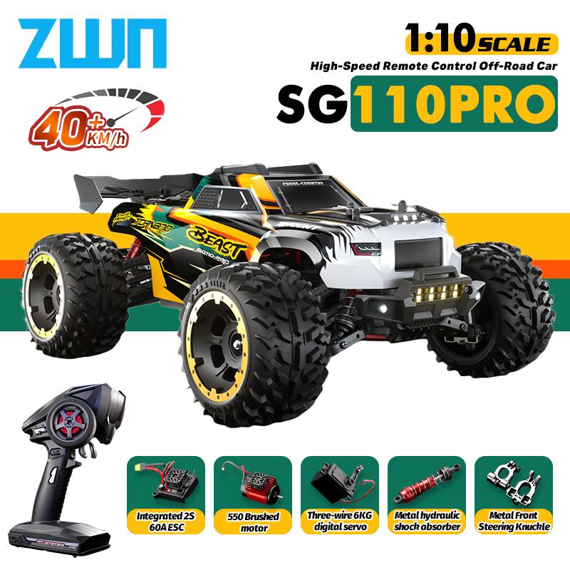 AAYB1 SG110 PRO 1:10 Радиоуправляемая Машина 2.4G 4WD Высокоскоростная С Светом Большой Электрический Пульт Дистанционного Управления Гусеничный 4x4 Внедорожник Игрушка Для Ребенка Подарок