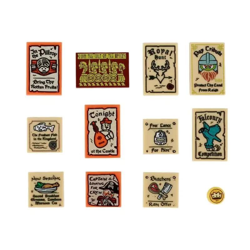 Конструктор Принтованные Кирпичики Морепродукты Овощи Мороженое Экспресс-посылка Компьютерный Контроллер Рождественские Хэллоуин Подарки MOC