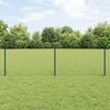 VidaXL Wire Fence with 10 U Posts Green 0.6x10 M Steel 3336238