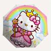 1pc Hello Kitty,Princess Automatic Umbrella-Foldable, Durable 8-Bone Design, Compact and Stylish, Great for Camping, Halloween, Christmas, M