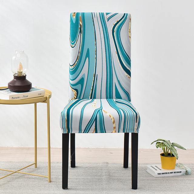 Эластичный съемный моющийся защитный чехол для обеденного стула, чехол для сиденья для столовой, церемонии, банкета, свадьбы, вечеринки, 1 шт.