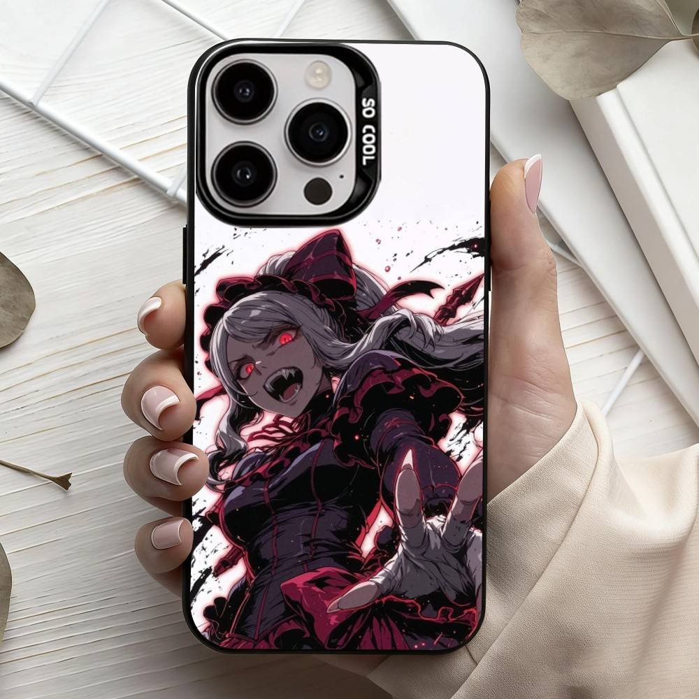 Чехол для телефона Anime O-Overlord-D для iPhone17,16,15,14,13,12,11 Plus,Pro Max Черный Конфетный Посеребренный Чехол