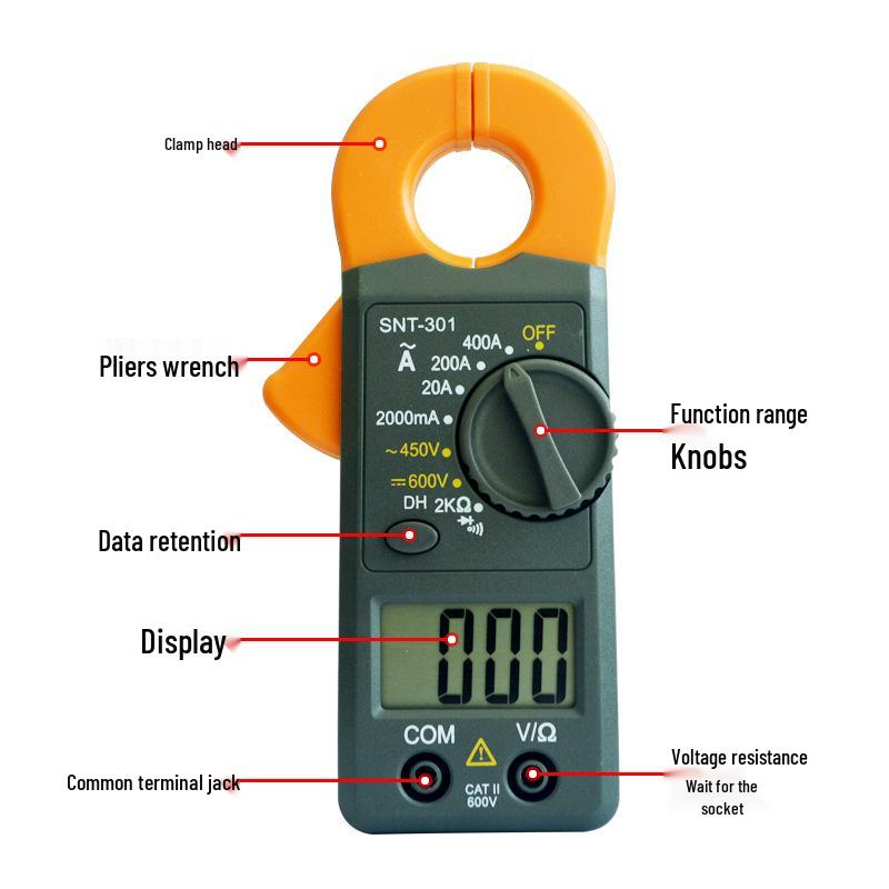 Sheng Li De 301 Compact High-Precision Mini Clamp Meter Multimeter