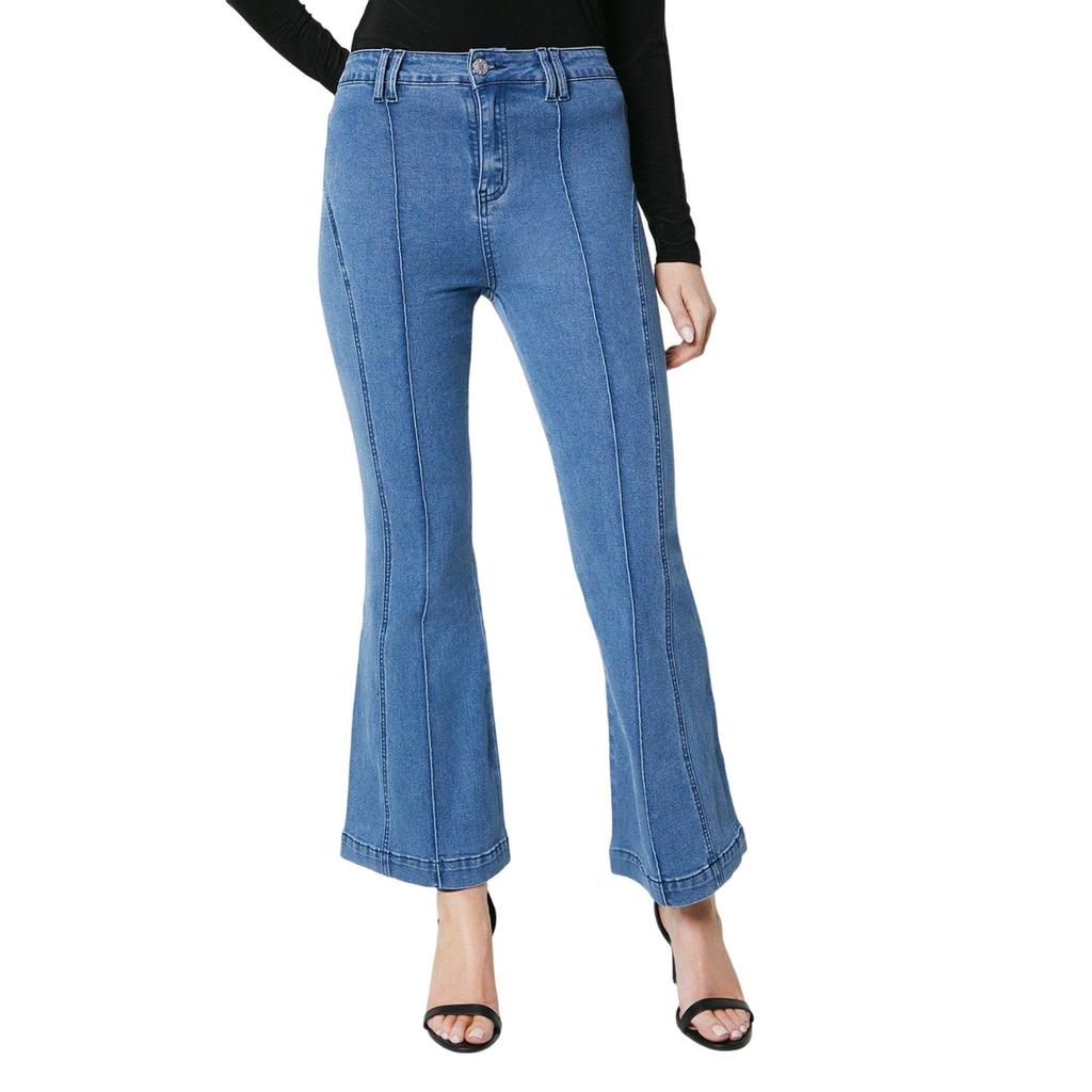 Принципы Женские/женские джинсы с расклешенным краем для миниатюрных размеров