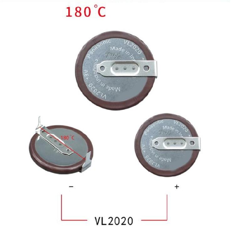 20мм литиевая батарейка для пульта дистанционного управления ключом автомобиля VL2020/HFN 3В 180-градусный лепесток