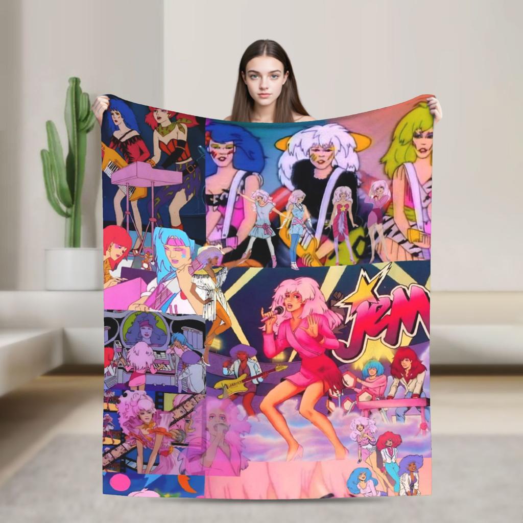 Плед Jem And The Holograms в подарок для мужчин и женщин, теплый, уютный, пушистый, плед для дивана, 50x60 дюймов, разные размеры