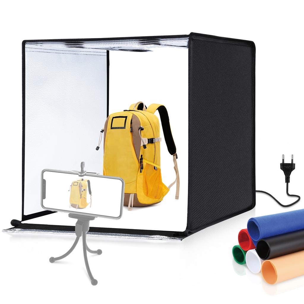 PULUZ PU5060 60*60*60 см складной светодиодный светильник, палатка, настольный световой короб для фотостудии, 60 Вт, софтбокс, 120 шт.