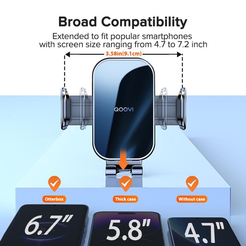 QOOVI Автомобильный держатель для телефона, подставка для крепления на приборной панели, универсальный держатель для мобильного телефона, поддержка GPS для iPhone 14 13 Pro, Samsung, Xiaomi, Huawei