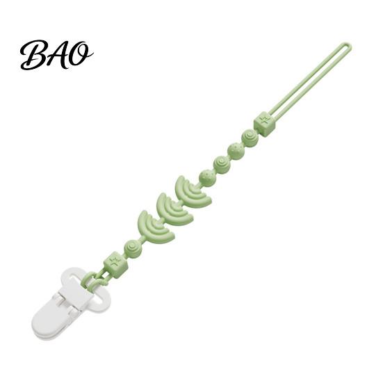 Teether Attachment for Stroller Silicone Pacifier Clip with Infants, BPA-Free Chewable Baby Anti-Drop Holder Shower Gift Newborns Chain 0-24