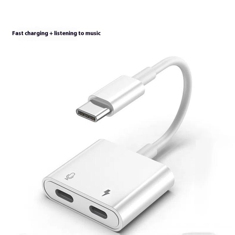 Аудиоадаптер 2-в-1 USB C на разъем 3,5 мм, зарядка Type-C, кабель AUX 3,5 мм для Samsung, Xiaomi, Huawei, разъем для проводных наушников