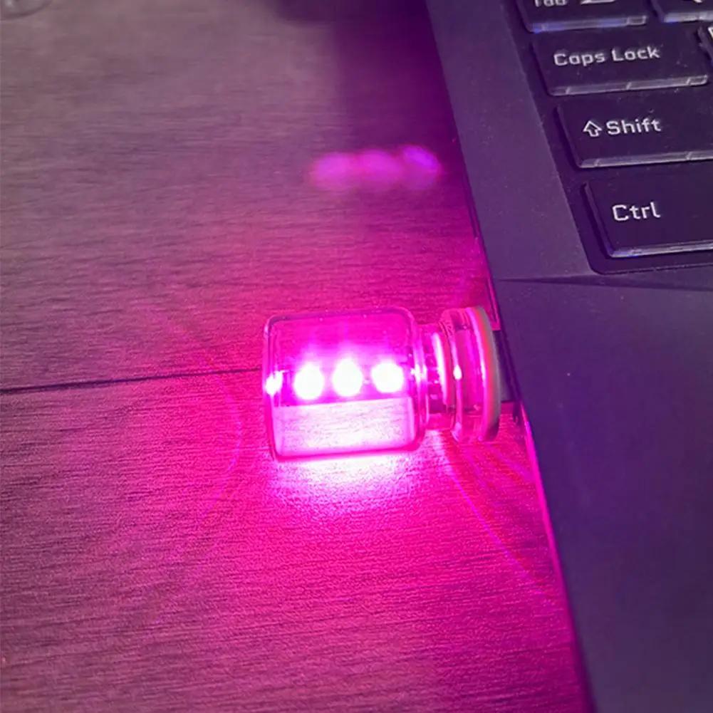 Автомобильный ночник 5 В светодиодная лампа накаливания портативное освещение вилка спальня интерьер автомобиля атмосферные лампы Play USB декоративная лампа O6C2