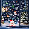 Christmas Window Sticker Decorations Santa Claus Elk Static Sticker Holiday Party Window Glass Sticker