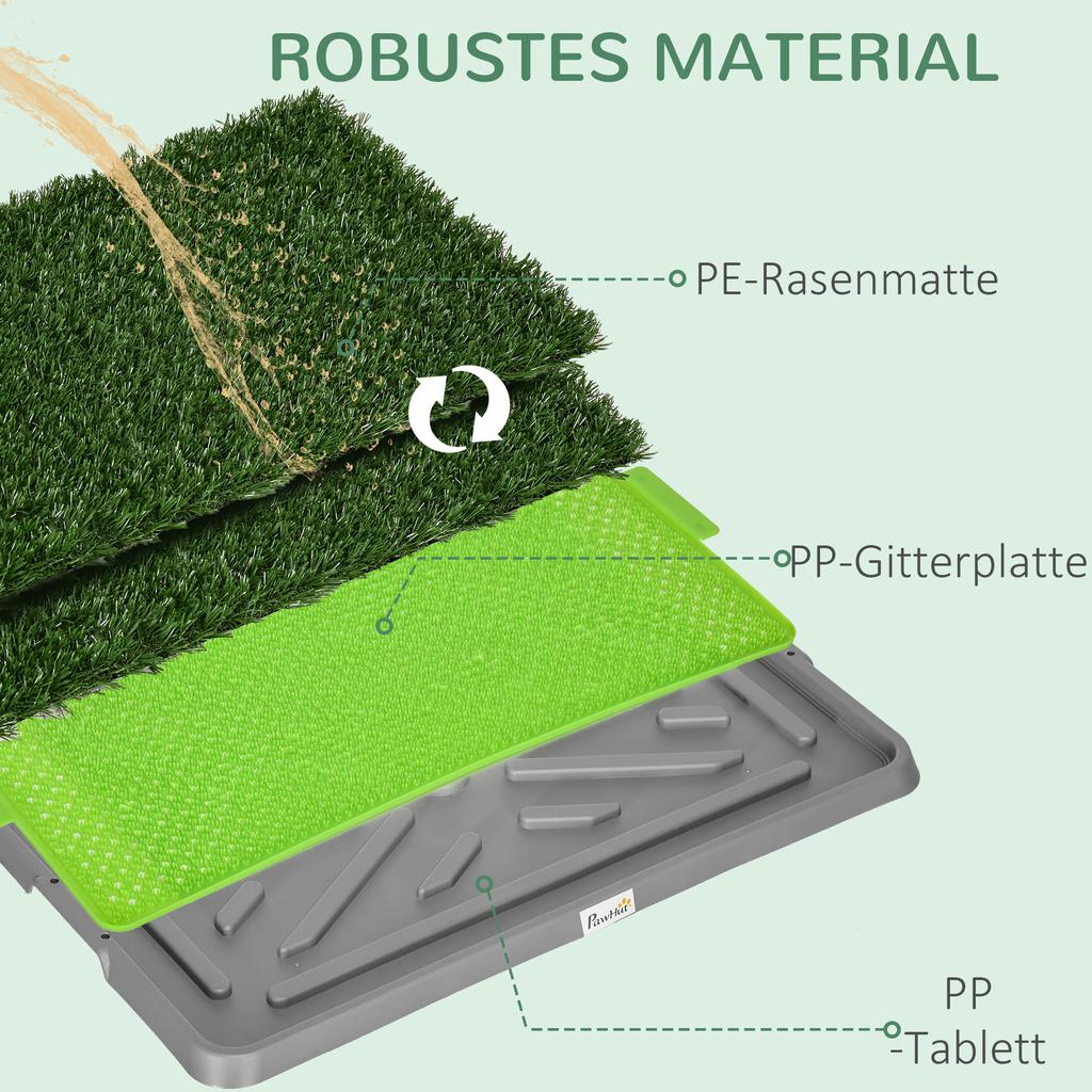 Artificial Grass Dog Toilet with Tray for Potty Training Indoor Outdoor, 2 Packs, 67 x 41cm